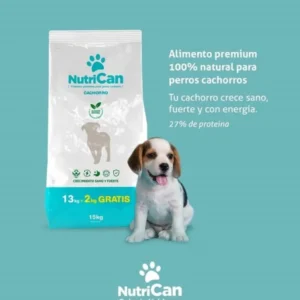 Alimento Perro Cachorro Nutrican 15kg (13k +2kg) Carne y Pollo
