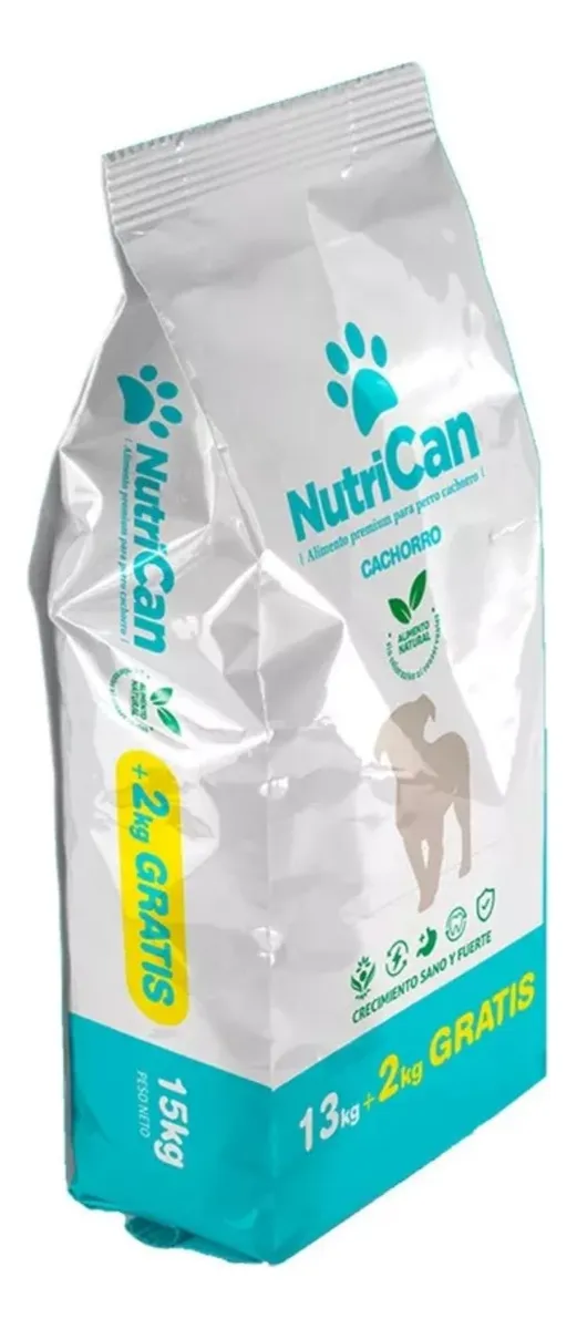 Alimento Perro Cachorro Nutrican 15kg (13k +2kg) Carne y Pollo - Imagen 3