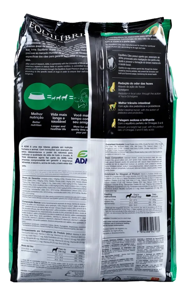 Equilíbrio Active Total Alimentos De 18kg Para Perro Adulto Raza Mediana Sabor Pollo - Imagen 2