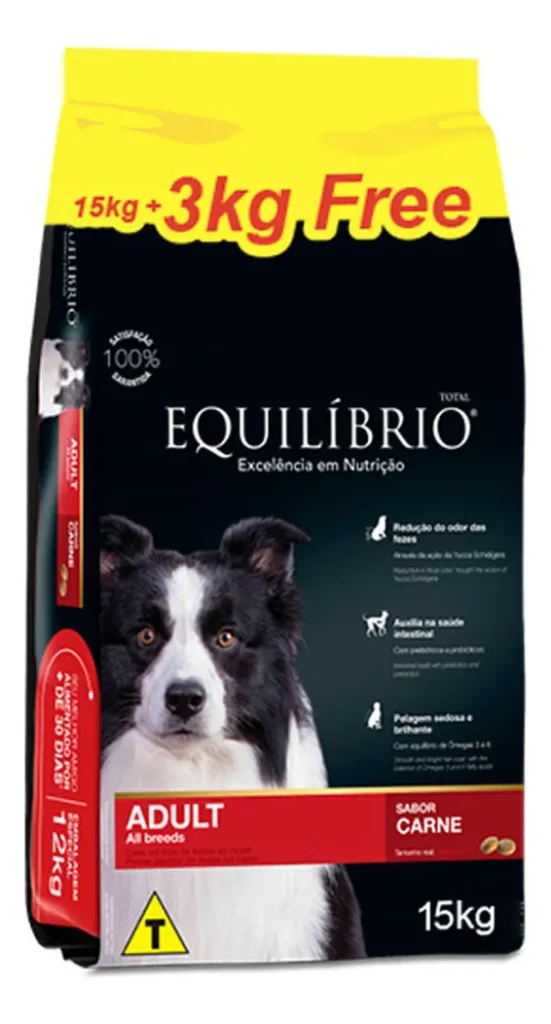 Equilibrio adulto todas las razas carne 15kg + 3kg neto 18kg