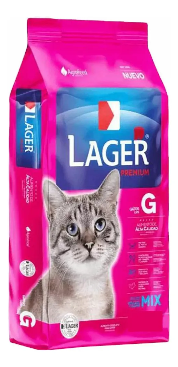Alimento Lager Gatos Premium para gato adulto sabor mix de 10 kg